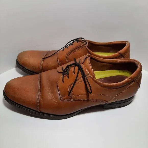 Florsheim Mens 11D Comfortech Ortholite Cap Toe Lace Up Men's Leather Shoes - Picture 4 of 7